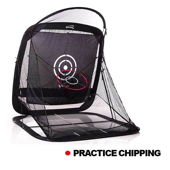 Spornia Bundle #5 SPG-7 Golf Practice Net + Golf Teaching Hitting Mat